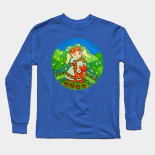 Angel with cat christmas decor Long Sleeve T-Shirt